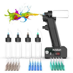 Actekart No-Clean Airbrush Kit with Disposable Nozzle (50pcs x 0.2mm & 100pcs x 0.3mm & 100pcs x 0.5mm Disposable Nozzles)- 30PSI Rechargeable Portable Cordless Airbrush Spray Gun