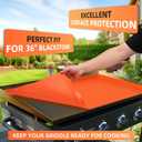 36" Silicone Griddle Mat for Blackstone, Heavy Duty Food Grade Silicone Griddle Cover, BBQ Shield Against Rust, Grease & Dirt, All-Season Protection