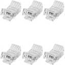 4-Pin LED Strip Connector for 8mm SMD RGB Tape Lights, Solderless Quick Connect Clips, Wire to Strip Light Adapter, No Solder LED Joiner (10 Pack)