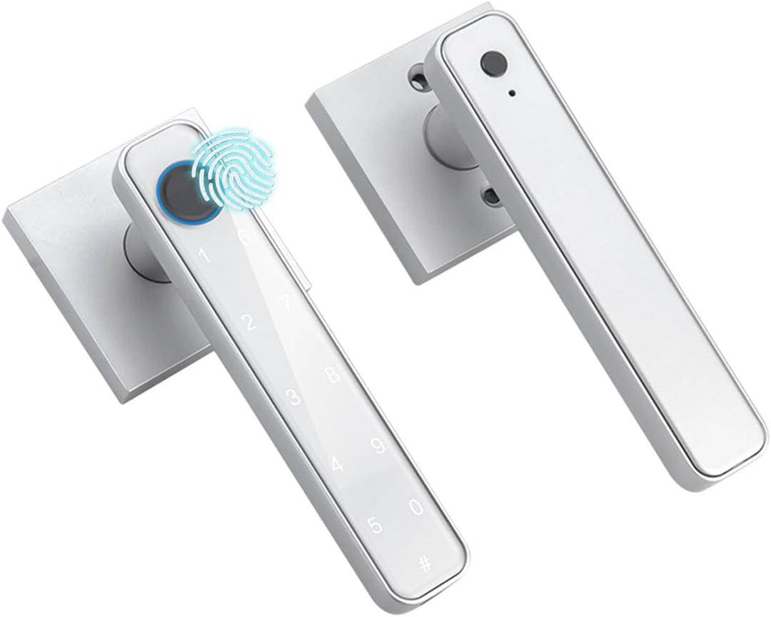 Fingerprint Smart Lock,3 in 1Touchscreen Door Lock, Biometric Door Lock with 50 Fingerprints, 100 Codes, Keyless Entry Front Door Lock with keypad for Home&Hotel&Office&Indoor Door (Sliver)
