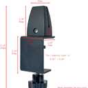 Desk Divider Clamp For 1/8" To 0.51" Panel, Adjustable Desk Partition Clamp For 0.32" To 2.04" Desktop, Standing Desk Accessories For Desk Privacy Folders, Black Sneeze Guard Holder 2-pack