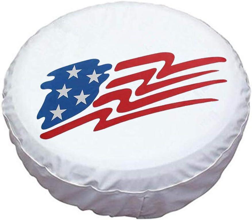 Spare Tire Cover 16 inch Waterproof PVC Leather Wheel Cover American Star Universal for Jeep Wrangler RV Trailers Toyota RAV4 Honda Hummer Car Tire Diameter 29-31 inch