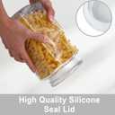 Glass Jars with Lids 78 oz, Airtight Silicone Seal & Non-Slip Design, Large Glass Storage Containers with Lids, Wide-Mouth Storage Containers for Kitchen, Laundry, Pantry & Office