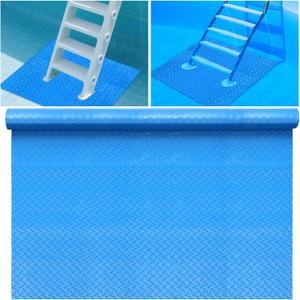 45"x60" Swimming Pool Ladder Mat Pool Ladder Pad with Non-Slip Texture Protective Pool Step Mat Vinyl Pool Liner for Above Ground Swimming Pool Steps Liner Compatible with Pool Ladders Stairs