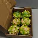 GiftYou 6-Pack Large Artificial Artichoke Fake Vegetables and Fruits for Kitchen Decorations (Green)