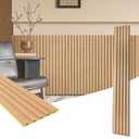 Art3d WPC Wainscoting Panels, Pack of 16, 48 x 6 Inch 3D Wall Accents for Interior Wall Decor, Living Room, Bedroom, Boxwood