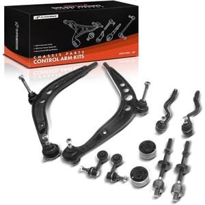 A-Premium Set of 10, Front Lower Control Arm & Bushing, Sway Bar Link, Inner & Outer Tie Rod End, Compatible with BMW - 1992-2002 - 318i 318is 318ti 323i 323is 320i 325i 325is 328i 328is Z3