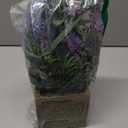 DILATATA Rustic Lavender Flowers Artificial Lavender Decor Fake Lavender Plant in Wooden Pot Faux Plants for Home Bathroom Table Centerpieces Wedding Decor Potted Lavender Flower Purple Decor