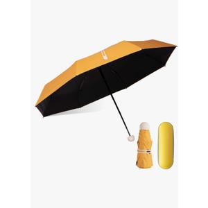 YumSur Mini Travel Sun & Rain Umbrella, Small UV Compact Folding Umbrella with Case 8 Ribs Anti-UV Lightweight Umbrella