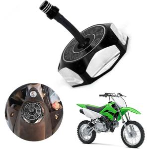 JFG RACING Dirt Bike Gas Cap,Motorcycle Gas Fuel Tank Cap with Breather Valve CNC for KX85 KX100 KX250 KX250F KX450F KX450 KLX450R KLX 110 KLX110 Dirt Pit Bike Black