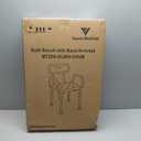 Vaunn Medical Deluxe Spa Shower Chair with Arms and Back, Bath Seat for Seniors, 350 lbs Max Weight, White With Light Gray Arms