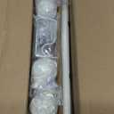 White Curtain Rods for Windows 2 Pack:Farmhouse Boho Decorative Curtain Rod for Bedroom Living Room,Heavy Duty Adjustable Rustic Drapery Rods with Vintage Coastal Finials,Antique White 18-45"
