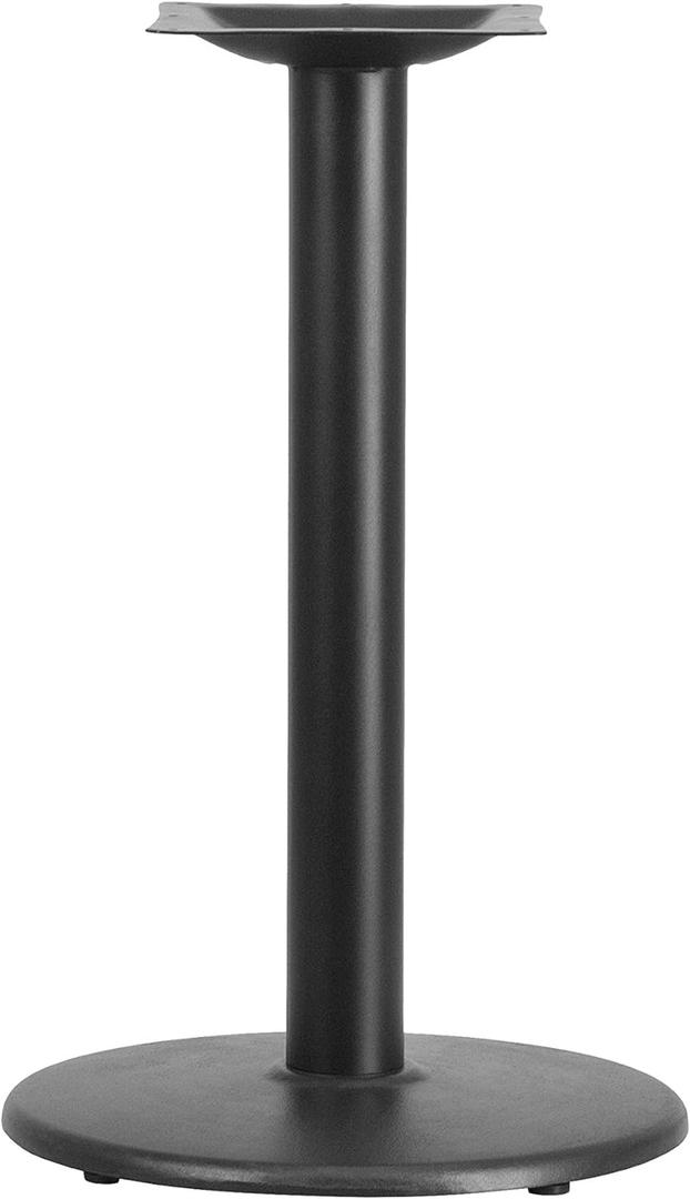 Flash Furniture Beverly 18" Round Restaurant Table Base with 3" Diameter Table Height Column, Commercial Cast Iron Restaurant Round Table Base, Black, Set of 1