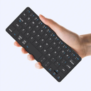 Universal Wireless Keyboards Ultra Light Portable Mini Keyboard with Adjustable Angle Stand & Leather Case, Computer Keyboards Rechargeable Travel Bluetooth Keyboard for iPad Android, Windows and iOS