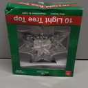 Kurt Adler 10-Light 8-Point Star Christmas Treetop, 8-Inch, Clear