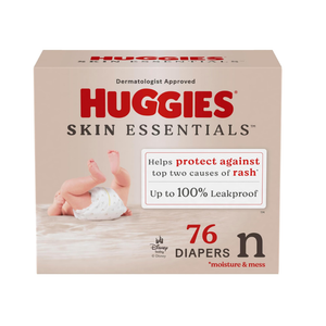 Huggies Size Newborn Diapers, Skin Essentials Baby Diapers, Size Newborn (69 lbs), 76 Count
