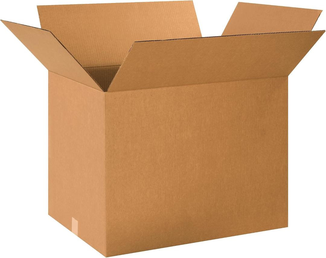 Partners Brand P241818 Corrugated Boxes, 24"L x 18"W x 18"H, Kraft (Pack of 10)