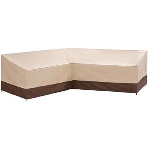 Loriano V-Shaped Patio Furniture Covers, 600D Heavy Duty Waterproof, Fits 5-Seater Outdoor Sectional Sofa 85"W*32"D*30"H, All-Weather UV Wind Rain Protection