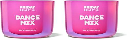 Friday Collective Dance Mix Candle, Pink Barbie Citrus Scented, Made with Essential Oils, 3 Wicks, 13.5 oz