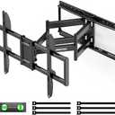 monTEK Heavy Duty TV Wall Mount for 37-90 Inch TVs up to 165lbs, 4X Load Tested, 25.1" Extended Full Motion Dual Articulating Arms, Fits 12/16/18/24" Studs, Tool-Free Tilt/Swivel, Max VESA 600x400mm