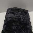 EMME Faux Fur Duvet Cover King Size, 3 Pieces Ultra Soft Fluffy Comforter Cover, Cozy Warm for Winter, Luxury Elegant Shaggy Bubble Design Bedding, 1 Duvet Cover & 2 Pillow Shams (King, Black)