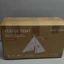 Tiny Land Teepee Tent for Kids  100% Cotton Play Tent with Padded Mat & Star Lights, Foldable with Carry Bag, Indoor Play Tent for Girls & Boys