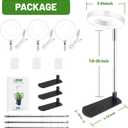 LBW Grow Light for Indoor Plants, Height Adjustable Plant Grow Lamp with Auto On/Off Timer 6/8/12/16H, 3 Colors,5 Dimmable Brightness, for Small Plants, White, 3 Packs