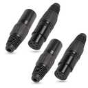XMSJSIY 4 Pin XLR Female Plugs Connectors, 4 Pin XLR-F Plug Audio Mic Microphone Connector, XLR Cable Ends Replacement F-Plug Audio Socket-4PCS