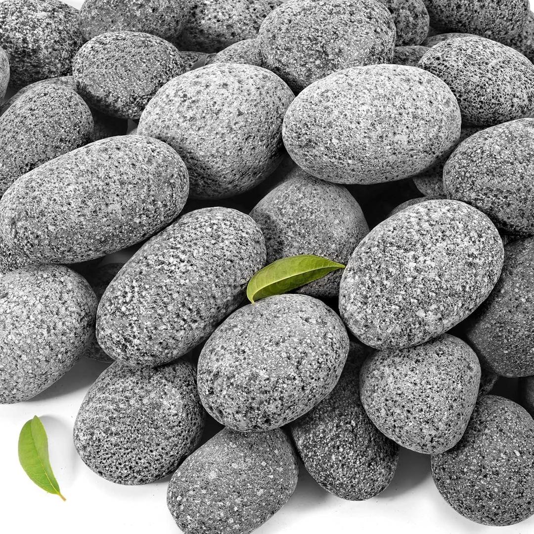 Premium 2-3 Inch Black Lava Rock Pebbles, 10 Pounds Fire Rocks for Gas Fire Pits, Fireplaces, Landscaping, and Plant Cultivation, Natural Tumbled Stones for Indoor and Outdoor Use