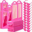 Fuyoooo 24 Pcs Hot Pink Party Favor Boxes Heart Shape Sunglasses Doll Gift Boxes for Princess Birthday Bridal Showers Party(Hot Pink)
