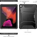Soke Case for iPad 6th/5th Generation 9.7 Inch 2018/2017,with Built-in Screen Protector and Kickstand, Rugged Full-Body Heavy Duty Protective Cover for Apple iPad Air 2 /Pro 9.7 - Black