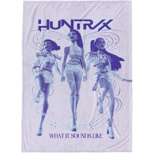 Jay Franco Kids Plush Throw Blanket  Ultra Soft Cozy Plush Fleece for Bed, Couch, Sofa, Home Dcor, Official Licenseds Huntrix, Purple - Kpop Demon Hunters, 60x90 - Large Blanket