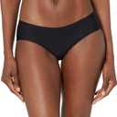 Womens Nylon Seamless Underwear Pack Available in High Waist Briefs and Low Rise Hipster for Legging No Show Panties (Black, XS)