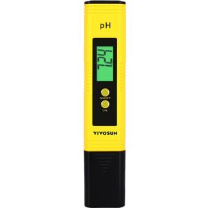 VIVOSUN Digital pH Meter, 0.01pH High Accuracy Pen Type pH Tester for Hydroponics, Household Drinking, Pool and Aquarium, Yellow, UL Certified