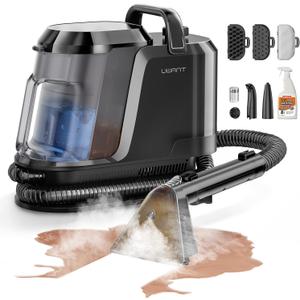 Uwant Carpet Cleaner Machine with Steam&Hot&Cold Water System 18Kpa Powerful Suction Upholstery Cleaner Machine with Pet Pro Cleaner for Pets, Carpet Steam Cleaner Set of 1