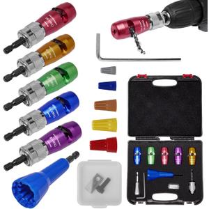 Wire Stripping Tool & Wire Twisting Connector, Wiring Pro Wire Stripper, Electrician Drill Wire Stripper and Twister, Electrical Wire Twister Tool for Drill Set