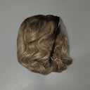 Short Ombre Ash Blonde Wavy Wig for Women 14 Inch Shoulder Length Curly Wavy Bob Wig Short Wavy Wigs Natural Looking Heat Resistant Synthetic Curly Wig for Daily Party Use (Ash Blonde, 14 inch)