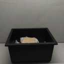 Black Bar Sink Undermount,15 X 17 inch Small Composite Bar Sink,Granite Kitchen & Bar Sinks (Black, 15" X 17")