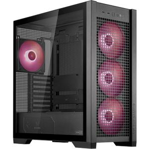 ASUS TUF Gaming GT302 ARGB ATX Mid-Tower Case Four 140 x 28 mm ARGB Fans for high Airflow and Static Pressure, Interchangeable Side Panel, Detachable top Panel, Hidden-Connector Motherboard Support