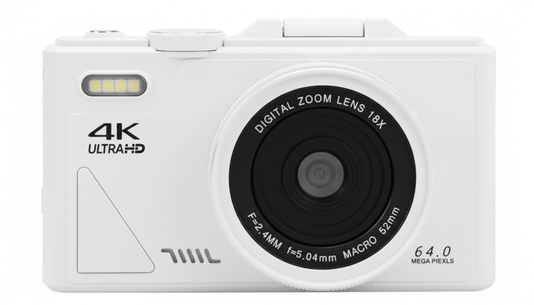 4K Digital Camera,64MP UHD Autofocus Digital Camera,18X Zoom Retro Compact Camera with 3in Flip Screen for Photography Vlogging (-2214240057912)