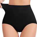 Tummy Control Shapewear Panties - High Waisted Shapewear Underwear for Women Body Shaping Briefs Seamless Panty Girdle (Medium)