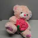 BEJOY Teddy Bear Stuffed Animals Plush Bear Holding Rose Soft Plush Toy Gifts 16 inches Pink