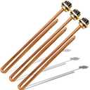 HE 90240 Heating Element Upgrade, 3 Pack, compatible with Ecosmart ECO 18/24/27/36, Rheem, Richmond, Eemax tankless water heaters. 240V, 9KW/18KW/27KW/36KW, RC04709024S Water Heater Element