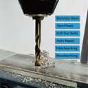 M35 5% Cobalt Jobber Drill Bits Set for Stainless Steel and Hard Metal, Steel (3/32 Inch, Pack of 10)