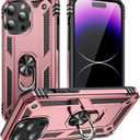 Korecase for iPhone 15 Pro Case with Ring Stand Full Body Heavy Duty Shockproof Shell Military Grade Drop Protection Phone Case for iPhone 15 Pro for Women Rose Gold