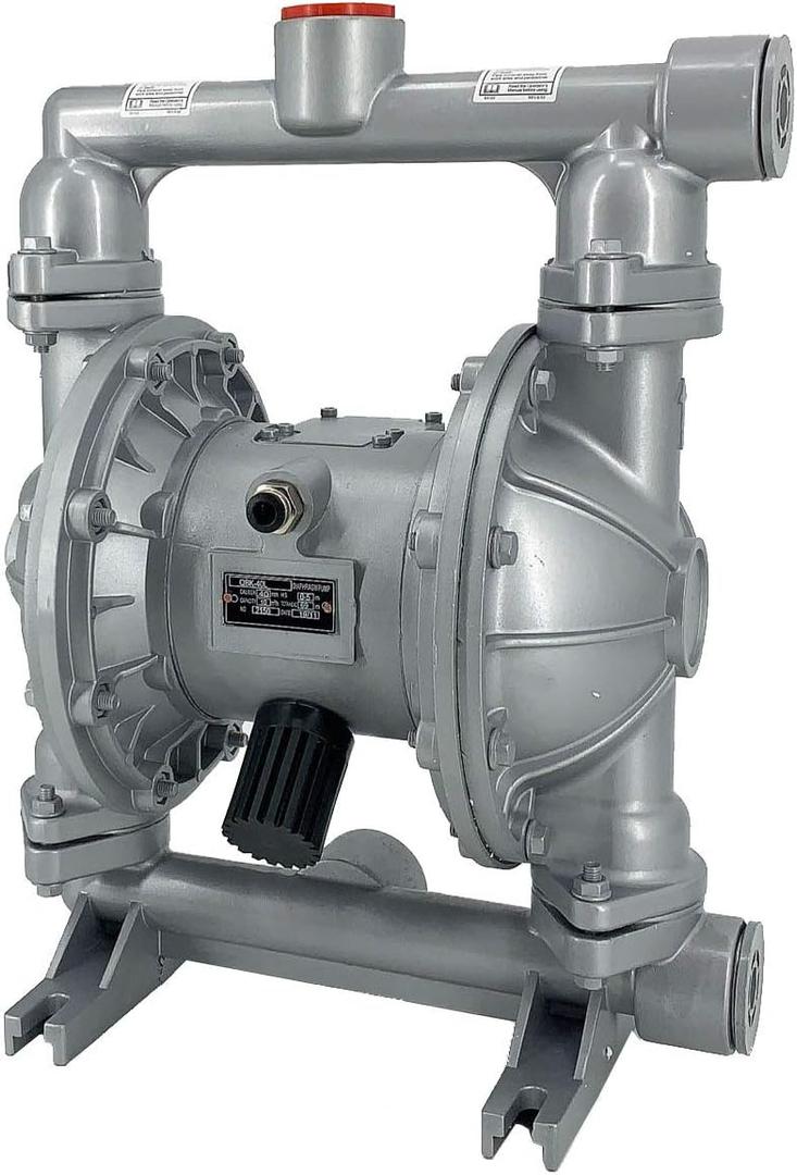 Pneumatic Double Diaphragm Pump 1.5 Inch In/Out PP 35GPM Max 120PSI QBK-25PP Pneumatic pump with dual diaphragm, Transport Various Low Viscosity Liquids, Hydraulic Fluid, diesel, coating etc