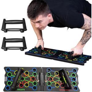 Push Up Board 9 in 1 Multi-function Foldable Push Up Bar Exercise Training Equipment for Home Workout Push Up Stand Portable Home Gym Workout Equipment