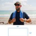 FROGG TOGGS Chilly Pad, Instant Cooling Towel, Long Lasting, Reusable, Sports and Outdoors Neck Towel 33x13 (Hivis Lime Green)