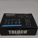 TOLOCO Massage Gun Deep Tissue, Percussion Massage Gun with 10 Replacement Heads, Super Quiet Portable Electric Massager for Athletes, Relax, Black