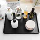 Black Serving Tray (13.5 x 9.6 inch) for Gathering Small Items | Serving Accessory, Spa, Coffee, Drinks, Tea, Bar, Party, Seasoning, Perfume and Display Use.